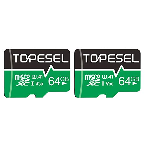 TOPESEL 64GB Micro SD Card 2 Pack