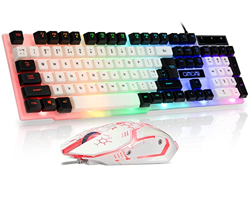 Backlit Rainbow RGB Gaming Keyboard and Mouse Combo