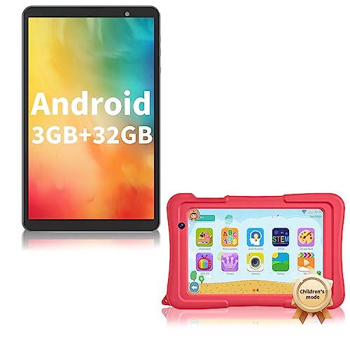 Kids Tablet with Case, Android 12, 8-inch Screen, 3GB+32GB Storage