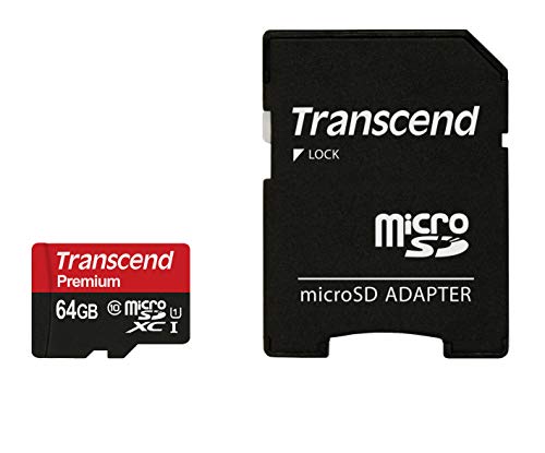 Transcend 64GB MicroSDXC Memory Card with Adapter