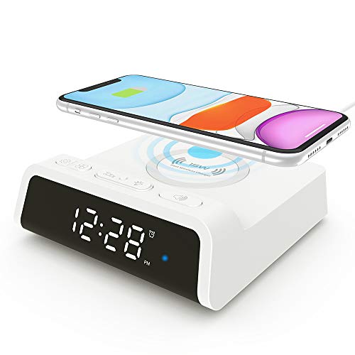 Alarm Clock with Wireless Charging Pad
