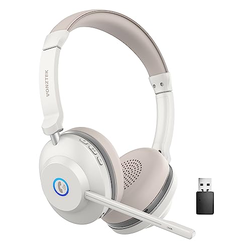 Vonztek Wireless Headset with Microphone Noise Canceling