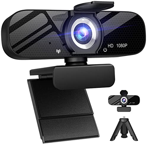 Full HD Webcam with Built-in Microphone and Tripod