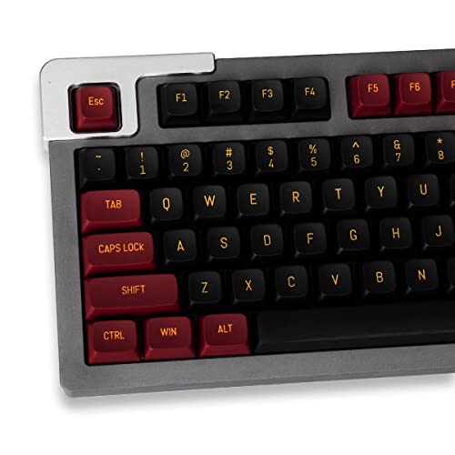 Red Black Keycaps Set for Mechanical Keyboards - mintcaps