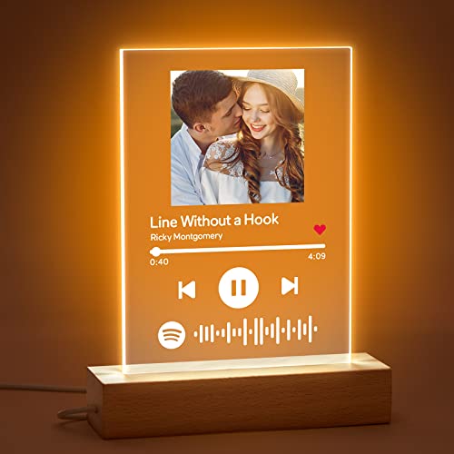 Customized Spotify Music Plaque with Photo and Night Light