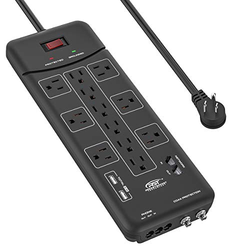 CRST 12-Outlet Surge Protector Power Strip