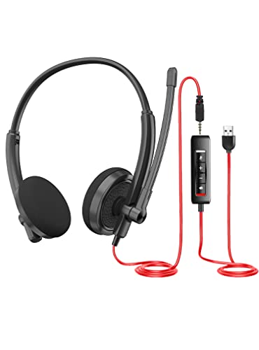 USB Headset with Noise-Cancelling Mic