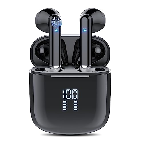 Wireless Earbuds with Bluetooth 5.3, 4-Mics Clear Call and ENC Noise Cancelling