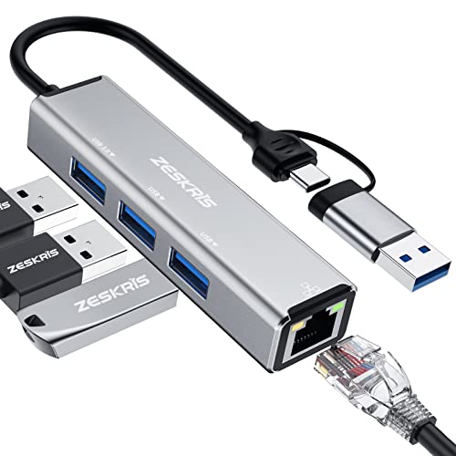 ZESKRIS USB C Hub: Versatile 4-Port Adapter for MacBook Pro/Air and More