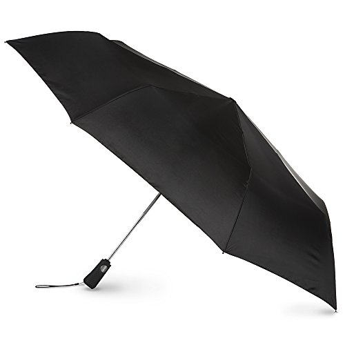 Totes Auto Open/Close Golf Umbrella, Water Repellent Canopy, Black