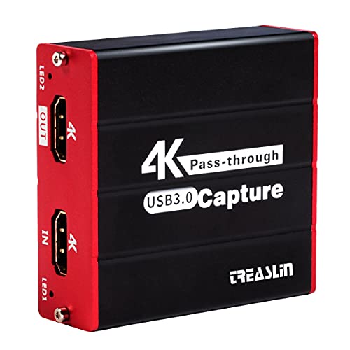 TreasLin Capture Card - 4K Game HDMI Video USB3.0 Capture Card