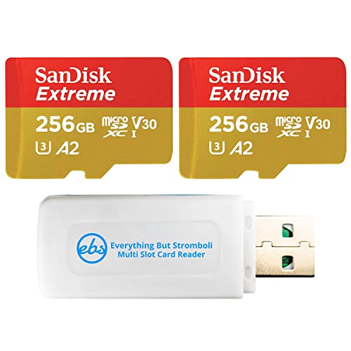 SanDisk Extreme 256GB MicroSD Card Bundle with Card Reader