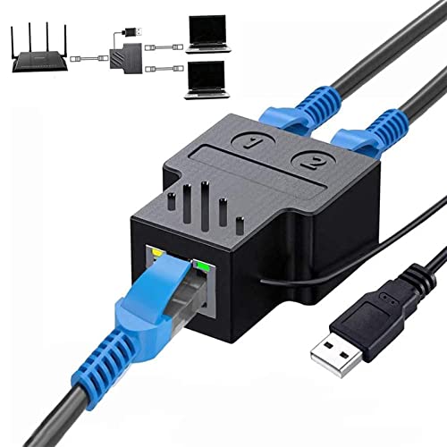 Maijiatie Ethernet Splitter 1 to 2 High Speed, 100Mbps Ethernet Splitter