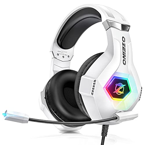 Ozeino Gaming Headset with Surround Sound and RGB Lighting