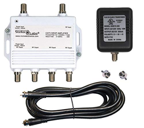 4-Port Passive Return Cable TV/Antenna Signal Amplifier