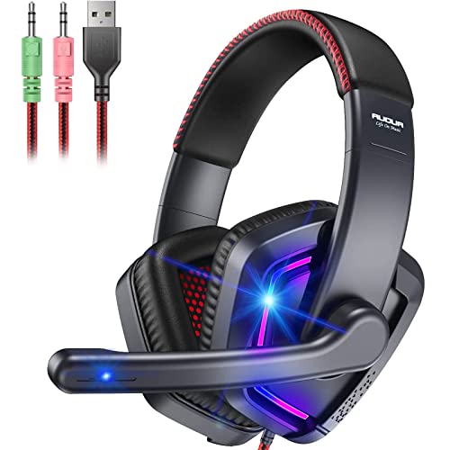 Gaming Headset with Mic: Immersive Sound and Noise-Canceling Mic for PC Games