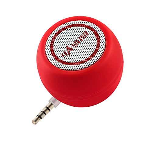 Portable Mini Speaker, 3W Cellphone Speaker with 3.5mm Aux Input (Passion Red)
