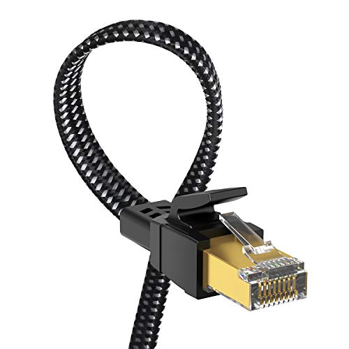 Cat 8 Ethernet Cable - Nylon Braided High Speed LAN Patch Cord