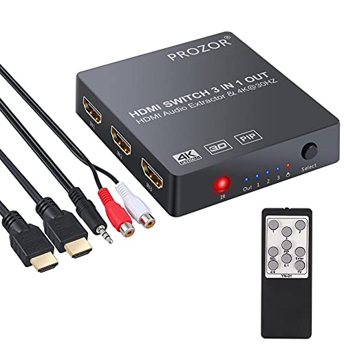 Proster 3x1 HDMI Switch with Audio Extractor
