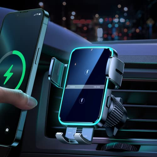 Dual Coil Joyroom LED Wireless Car Charger Phone Mount