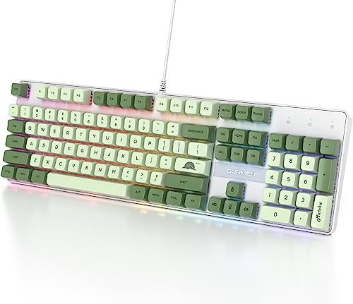 Green Matcha Keyboard with Red Switches