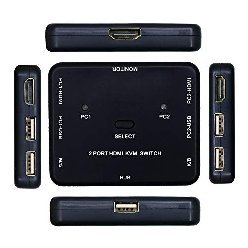 2 Port HDMI Switcher & USB KVM Switch