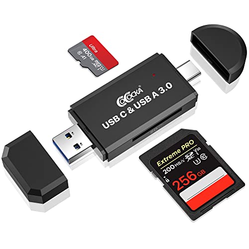 COCOCKA USB 3.0 SD Card Reader - Simultaneous Read/Write on Two Cards