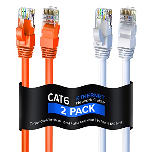 Maximm Cat 6 Ethernet Cable 15 Ft (2-Pack)