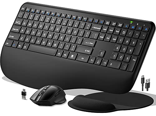 Ergonomic Wireless Keyboard and Mouse Set