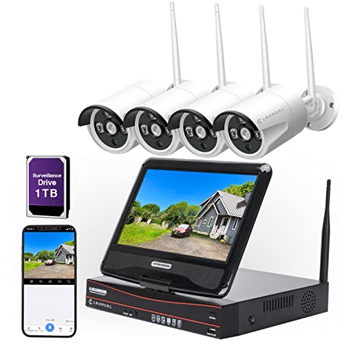 All in One Wireless Security Camera System with Monitor