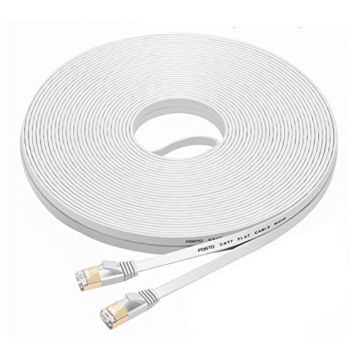 FOSTO Cat7 Ethernet Cable - 60ft, White