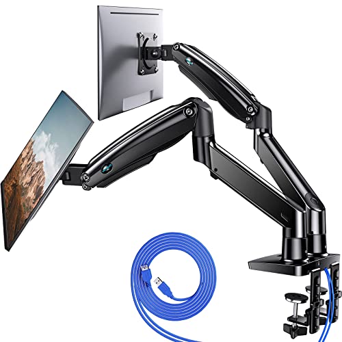 HUANUO Premium Dual Monitor Mount with USB