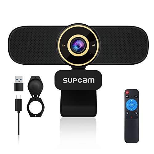 SUPCAM 4K Webcam with Microphone
