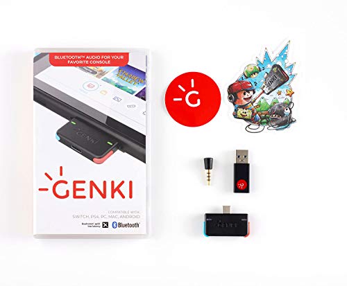 GENKI Audio Bluetooth Adapter for Nintendo Switch/PS4 - Low Latency
