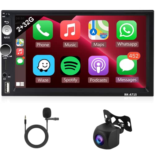 Android Double Din Car Stereo with Wireless Apple CarPlay Android Auto