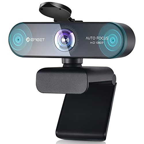 EMEET HD Webcam 1080P with Privacy Cover & Noise-Canceling Mics