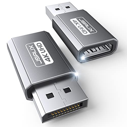 JSAUX DP to HDMI Adapter 2-Pack