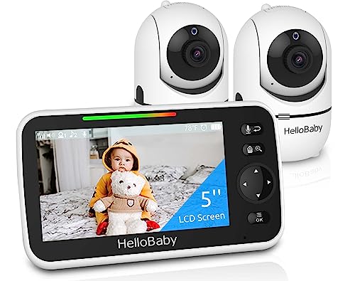 HelloBaby 5’’ Baby Monitor with 26-Hour Battery
