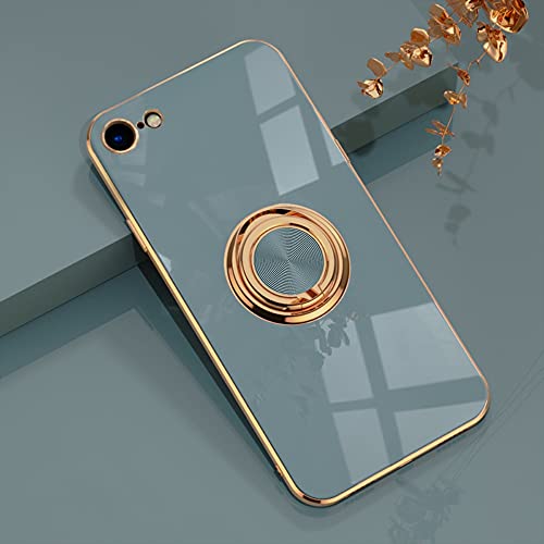 EYZUTAK Magnetic Ring Holder Case for iPhone SE(5G) 2022 iPhone 7 iPhone 8 iPhone SE 2020 - Gray