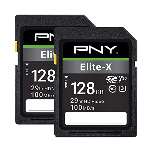 PNY 128GB Elite-X SDXC Flash Memory Card - 2-Pack