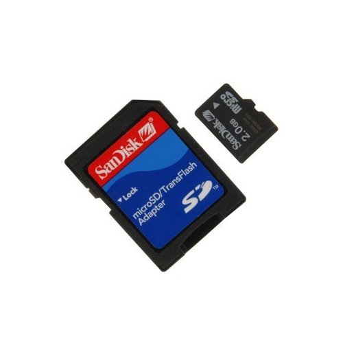 MicroSD 2 GB Memory Card with SD Adapter