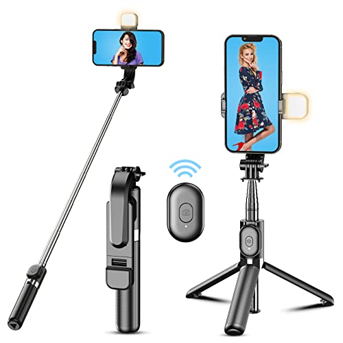 IEVICRE 3-in-1 Selfie Stick with Tripod and Light