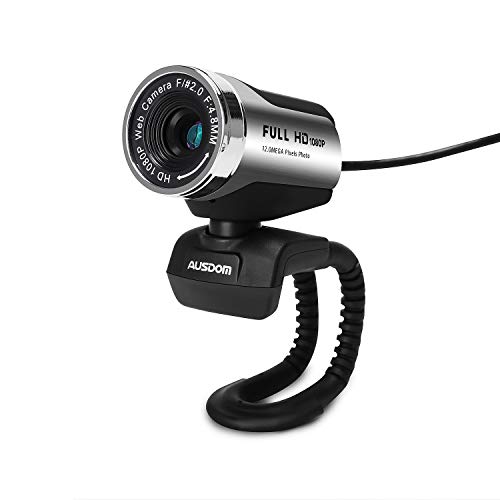 AUSDOM 1080P Webcam with Wide Angle View