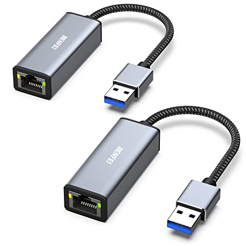BENFEI USB to Ethernet Adapter 2 Pack