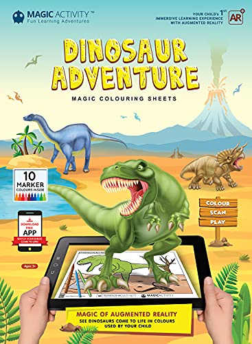 Dinosaur Adventure AR Coloring Book
