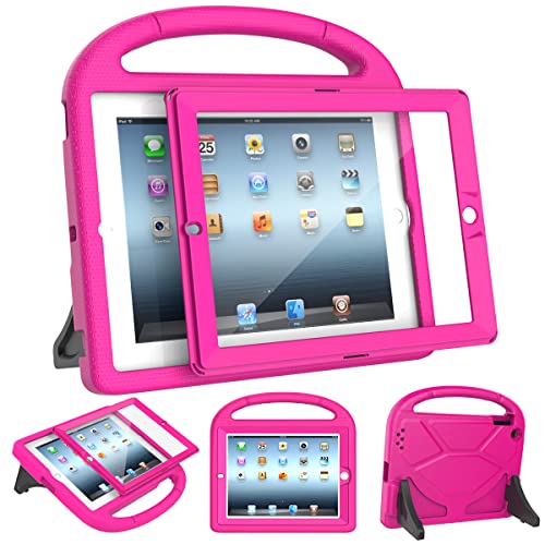 SUPLIK Kids Case for iPad 2/3/4 - Durable Shockproof Kidproof Protective Handle Stand Cover with Screen Protector