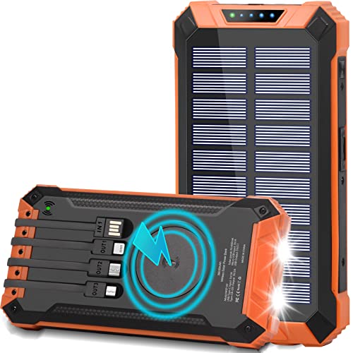 36000mAh Solar Charger Power Bank with Wireless Charging