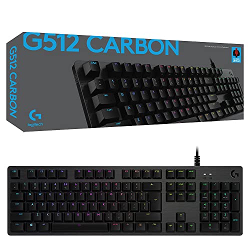 Logitech G512 Gaming Keyboard - RGB Lighting, GX Red Linear
