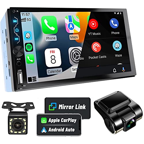 Double Din Car Stereo with Dash Cam