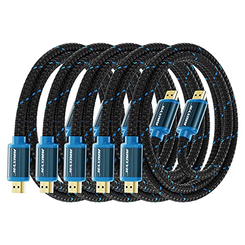 Premium HDMI Cable 4K Ultra HD 3 Foot (5 Pack)